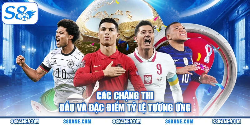 Các chặng thi đấu và đặc điểm tỷ lệ tương ứng